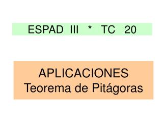 ESPAD III * TC 20