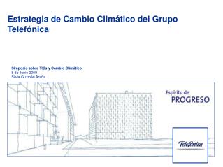 Estrategia de Cambio Climático del Grupo Telefónica