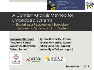 Naoyasu Ubayashi 	(Kyushu University, Japan) Yasutaka Kamei	(Kyushu University, Japan)