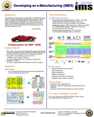 Developing an e-Manufacturing (iMES)