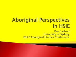Aboriginal Perspectives in HSIE