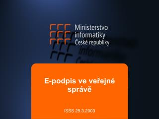 E-podpis ve veřejné správě