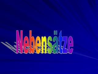 Nebensätze