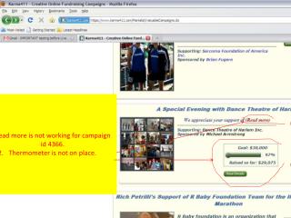 Read more is not working for campaign id 4366. Thermometer is not on place.