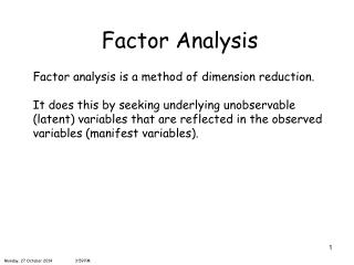 Factor Analysis