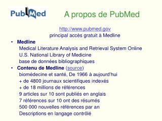 A propos de PubMed