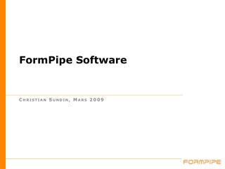 FormPipe Software