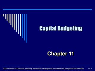 Capital Budgeting