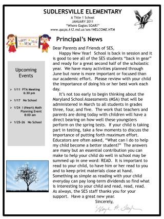 Principal’s News