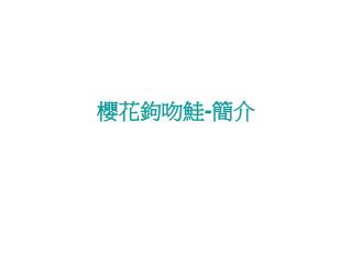 櫻花鉤吻鮭 - 簡介