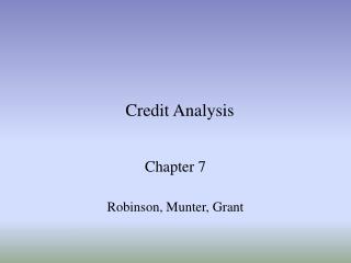 Credit Analysis