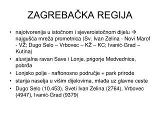 ZAGREBAČKA REGIJA