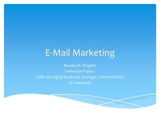 E-Mail Marketing