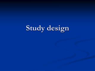 Study design