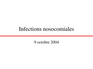 Infections nosocomiales