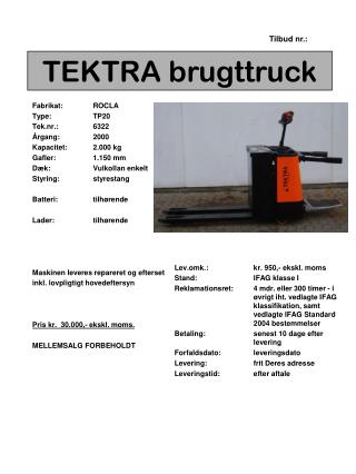 TEKTRA brugttruck