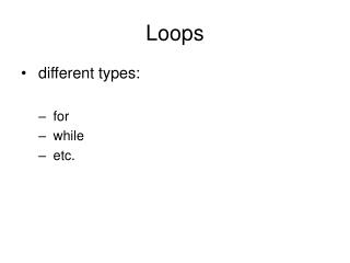 Loops