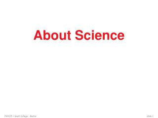 About Science