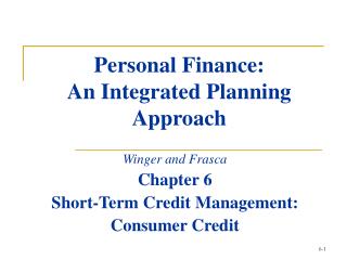 Personal Finance: An Integrated Planning Approach