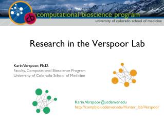 Research in the Verspoor Lab