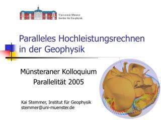 Paralleles Hochleistungsrechnen in der Geophysik