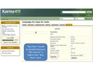 “Buy Now” should be disabled because “Bid amount” is higher than “Buy Now” price