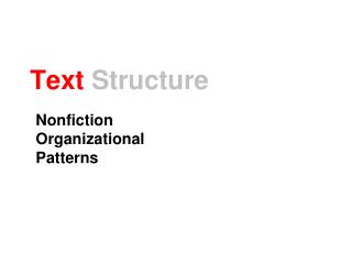 Text Structure