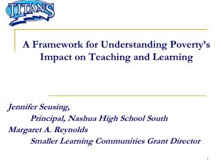 A Framework for Understanding Poverty’s Impact on Teaching and Learning