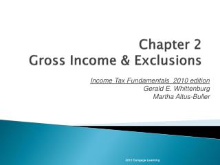 Chapter 2 Gross Income &amp; Exclusions