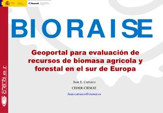 Geoportal para evaluación de recursos de biomasa agrícola y forestal en el sur de Europa