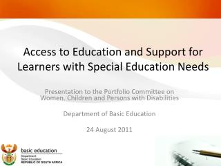 Access to Education and Support for Learners with Special Education Needs