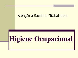 Higiene Ocupacional