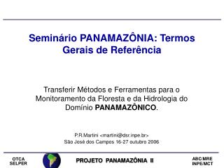 Seminário PANAMAZÔNIA: Termos Gerais de Referência