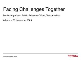 Facing Challenges Together
