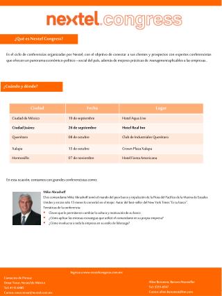 ¿Qué es Nextel Congress?