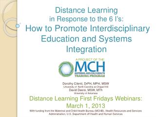 Distance Learning in Response to the 6 I ’ s: