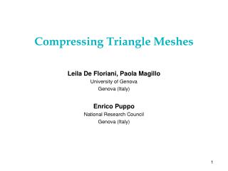 Compressing Triangle Meshes