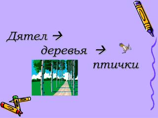 Дятел  деревья  птички