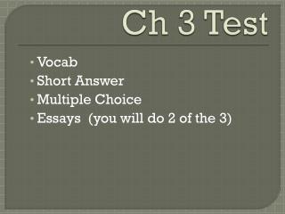 Ch 3 Test