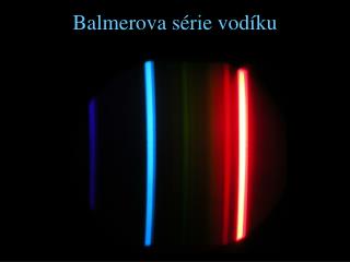 Balmerova série vodíku