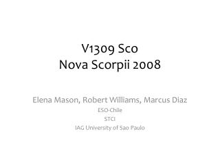 V1309 Sco Nova Scorpii 2008