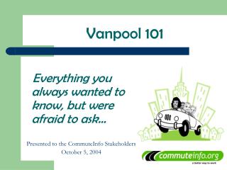 Vanpool 101