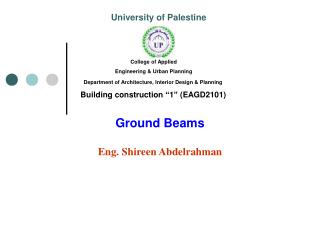 Ground Beams Eng. Shireen Abdelrahman