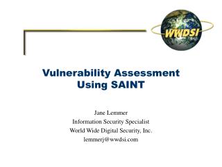 Vulnerability Assessment Using SAINT