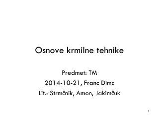 Osnove krmilne tehnike