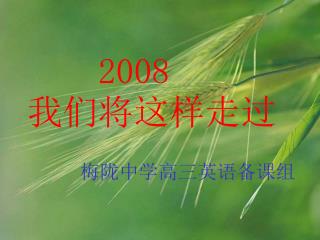 2008 我们将这样走过