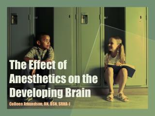 The Effect of Anesthetics on the Developing Brain