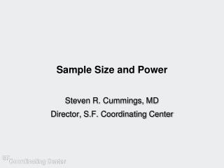 Sample Size and Power