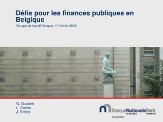 Défis pour les finances publiques en Belgique