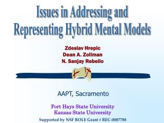 Zdeslav Hrepic Dean A. Zollman N. Sanjay Rebello